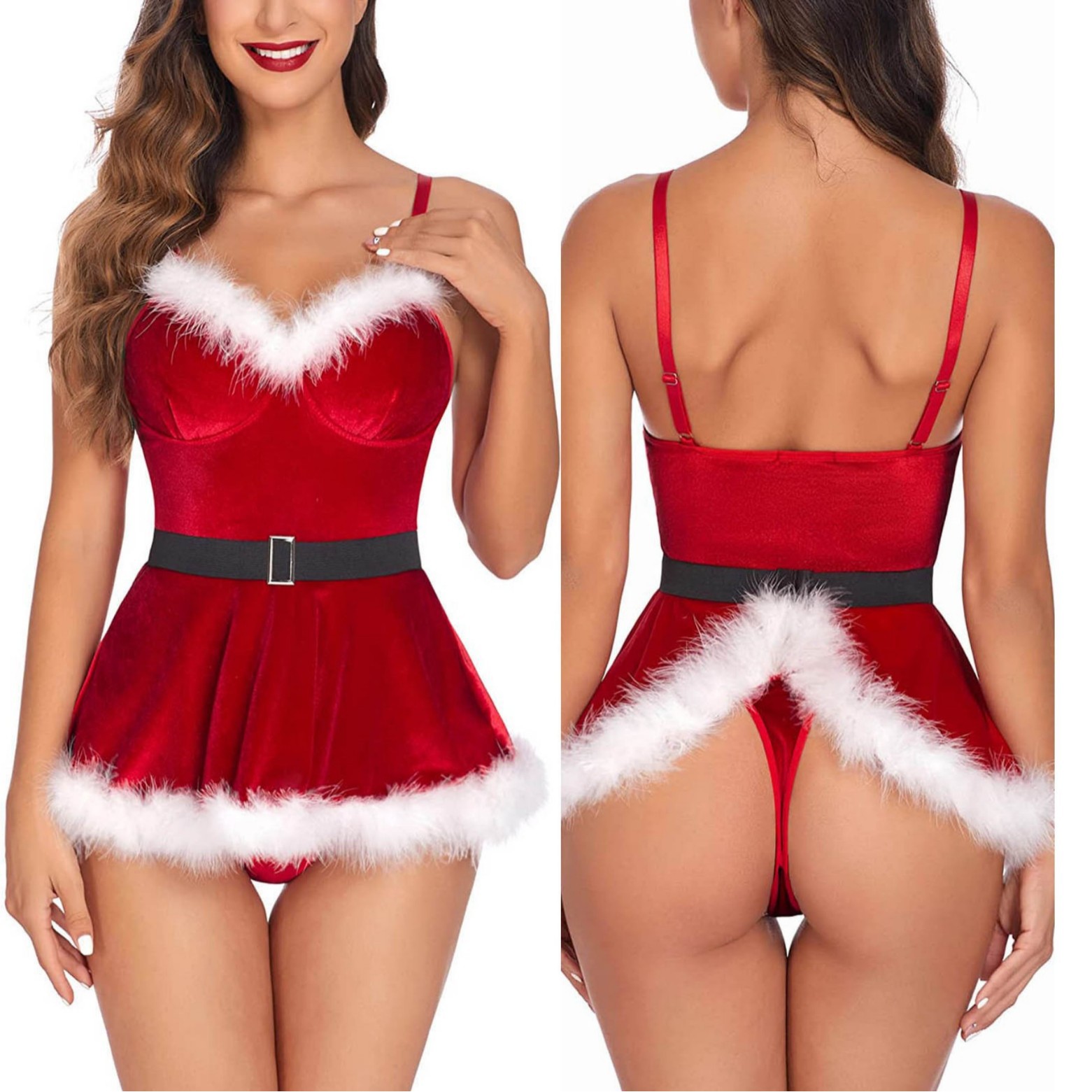 Elf Costume Christmas - Women's Sexy Nightgown Santa Claus Cosplay