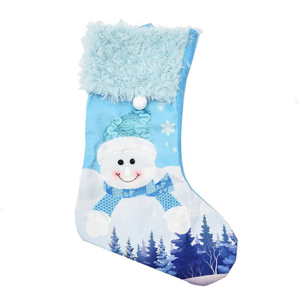 Large Blue Knitted Christmas S - Christmas Stocking Hanging ulasan dan harga