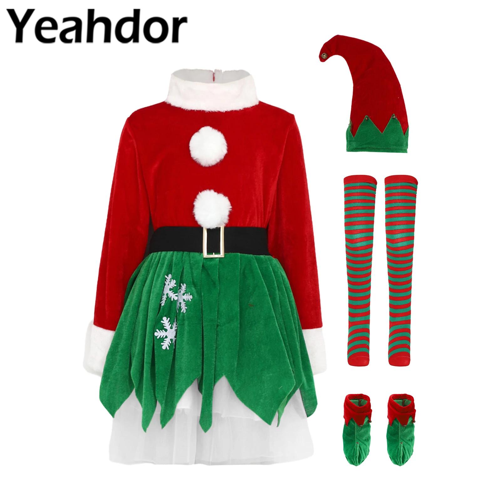 Kids Girls Xmas Christmas Elf  - Elf Costume Christmas ulasan dan harga