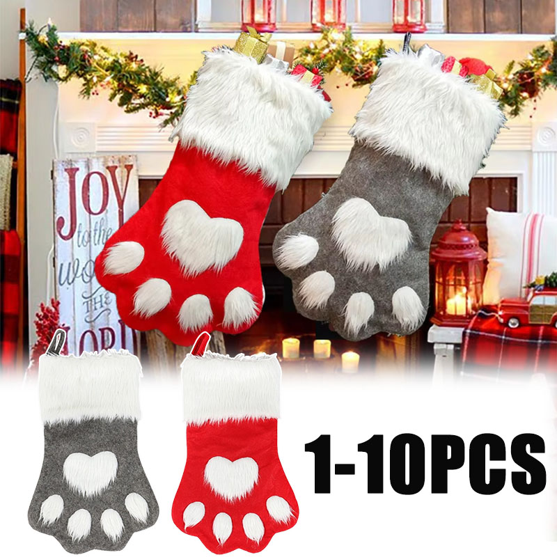 1/3/5/10PCS Cute Large Capacit - Christmas Stocking Hanging ulasan dan harga