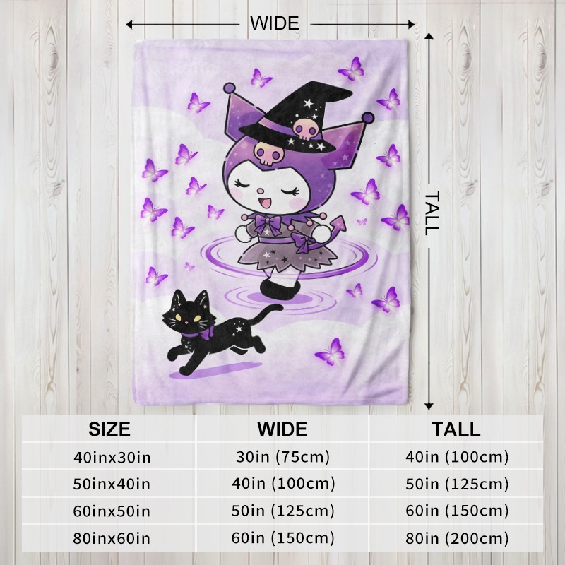 Sanrio Blanket Cozy Purple Wit - Christmas Throw Blanket ulasan dan harga