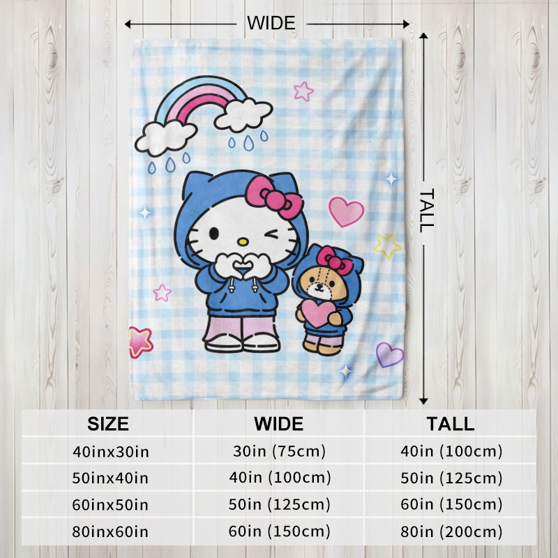 Sanrio Blanket Hello Kitty Bea - Christmas Throw Blanket ulasan dan harga