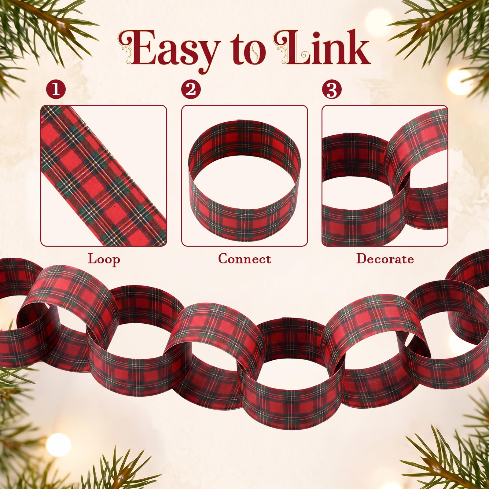 Red-Black Plaid Paper Chain Ga - Christmas Throw Blanket ulasan dan harga