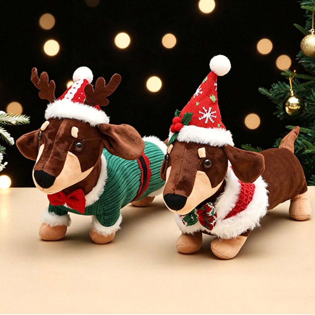 Dachshund Christmas Plush Toy  - Santa Hat Plush ulasan dan harga