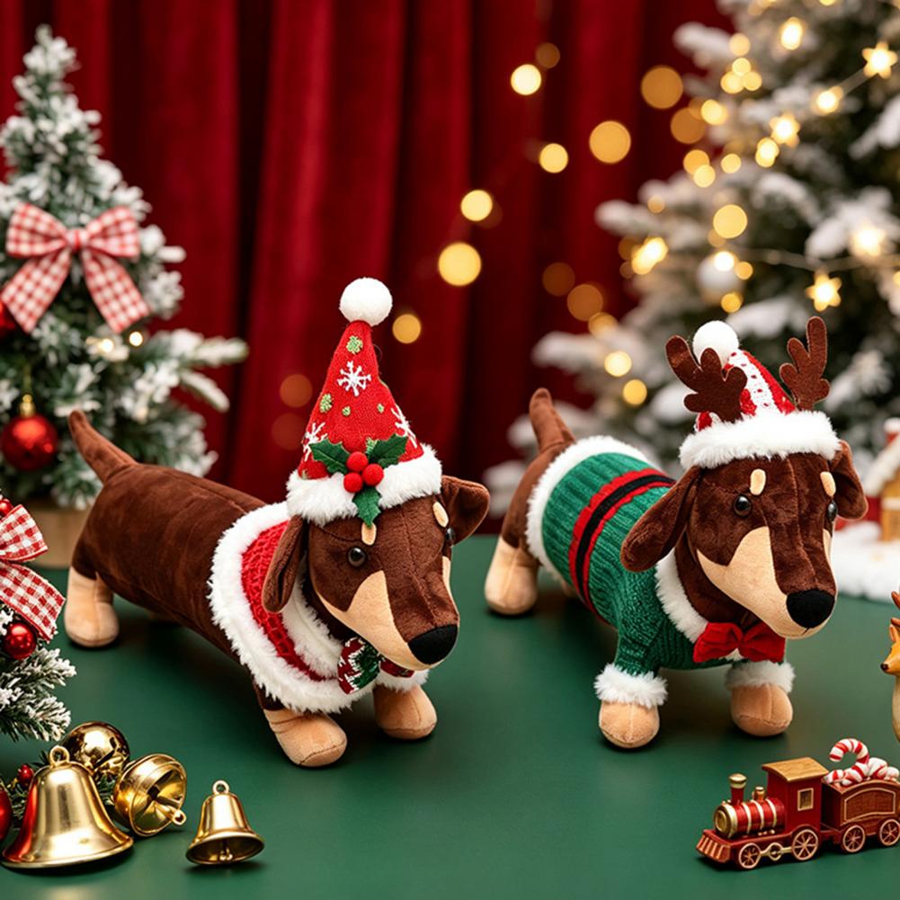 Dachshund Christmas Plush Toy  - Santa Hat Plush ulasan dan harga