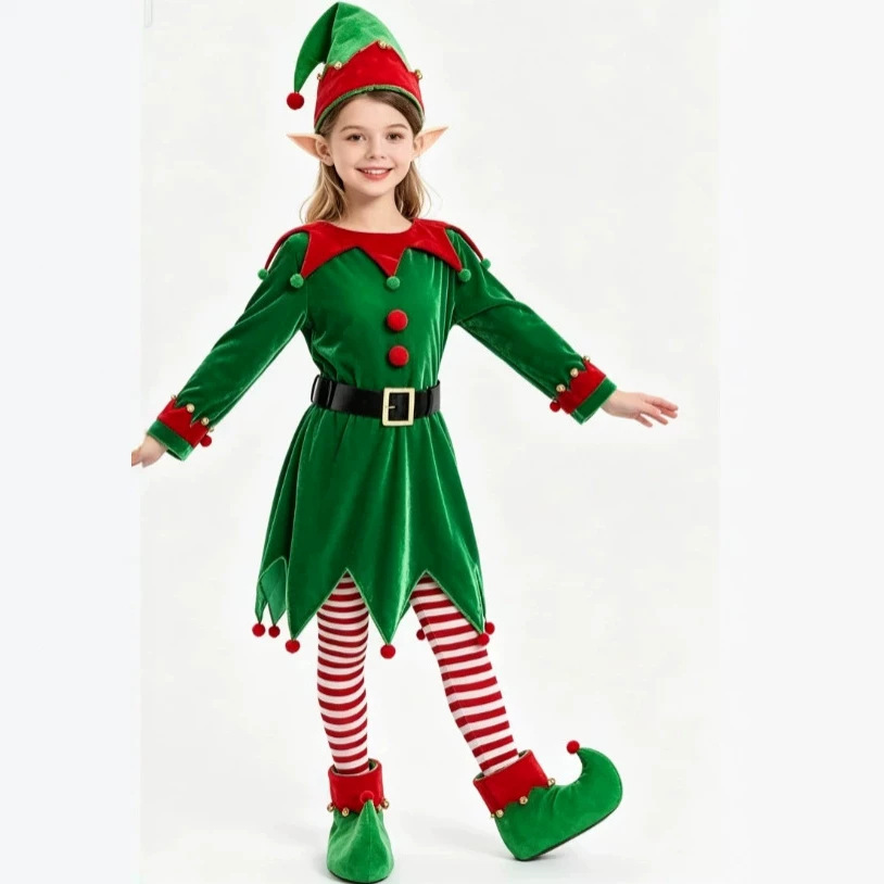 Christmas Boys and Girls Costu - Elf Costume Christmas ulasan dan harga