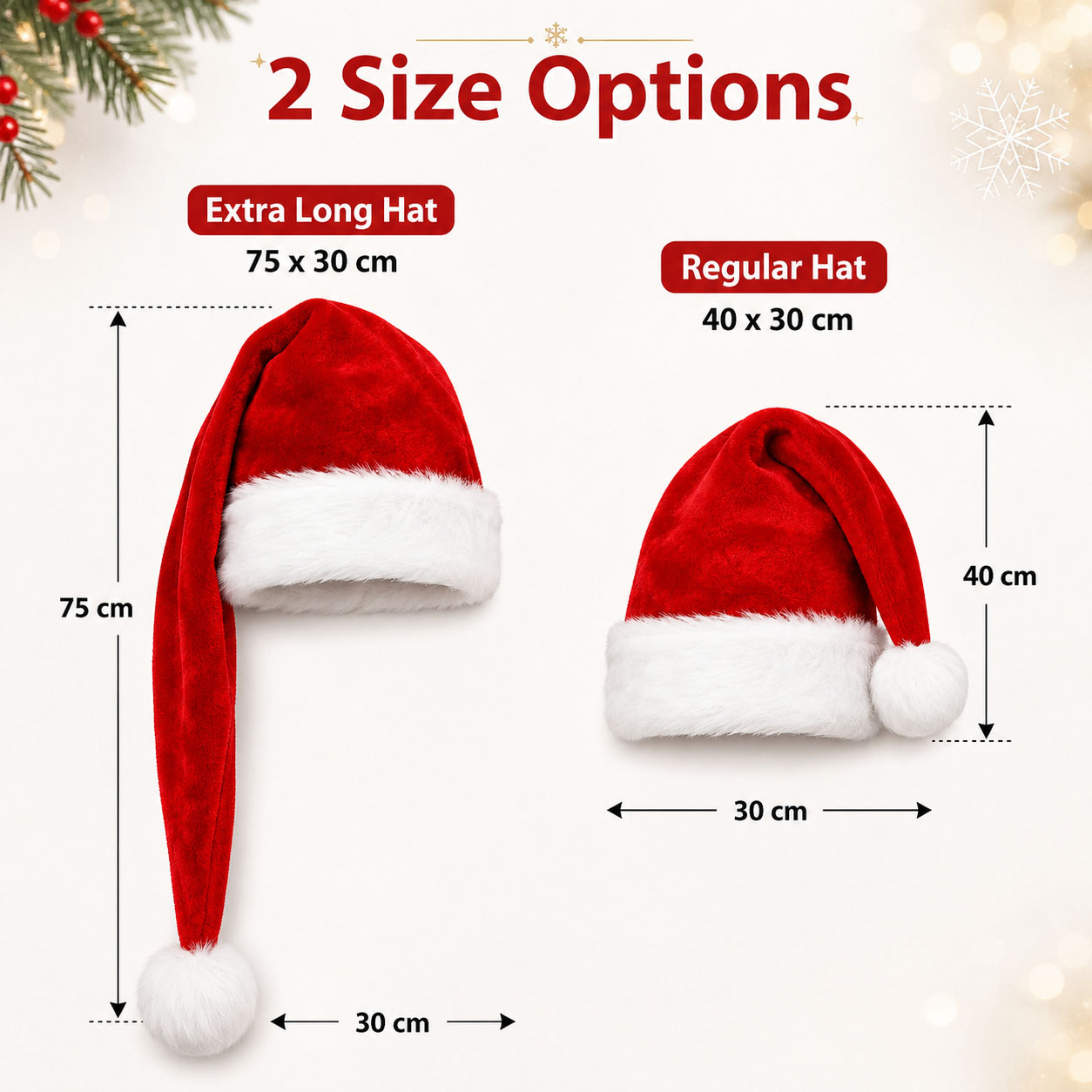 Fluffy Red Santa Hats Set with - Santa Hat Plush ulasan dan harga