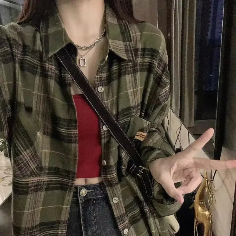 Plaid Shirts Women Retro Turn- - Christmas Throw Blanket ulasan dan harga