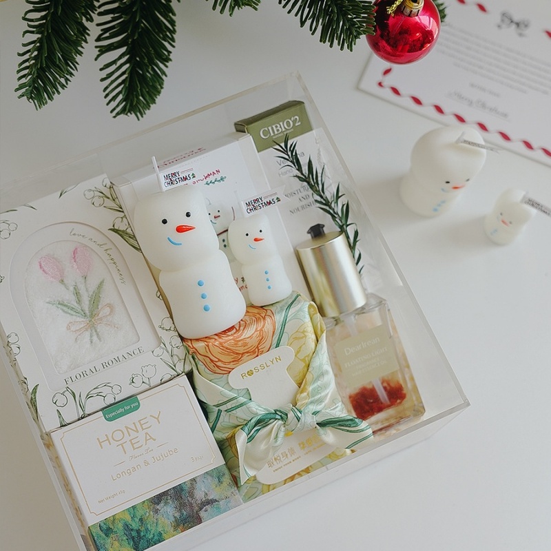 2Pcs/set Merry Christmas Snowm - Holiday Candle Set ulasan dan harga