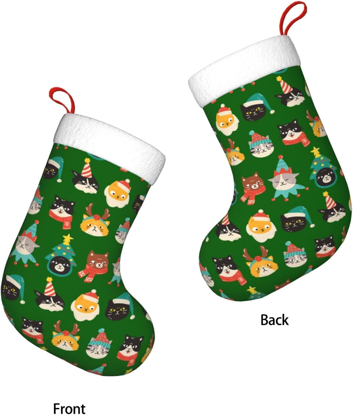 Cute Cats Green Christmas Stoc - Christmas Stocking Hanging ulasan dan harga